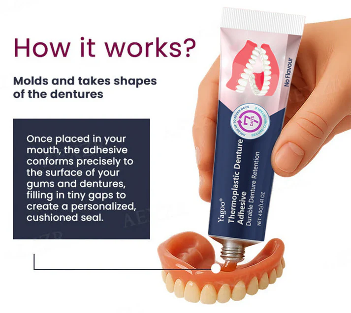 【🔥Buy 1 Get 1 Free🔥】Yagoo® Thermoplastic Denture Adhesive ⏳ Long-lasting Denture Retention