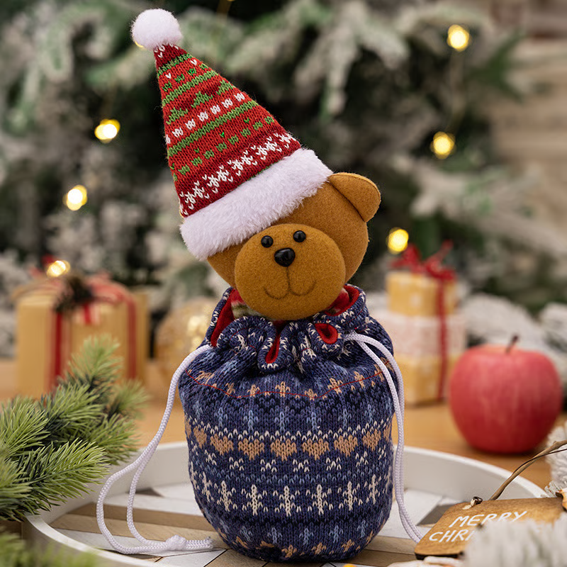 🎁Christmas sale 40% off🎁Christmas Knitted Doll Gift Bags