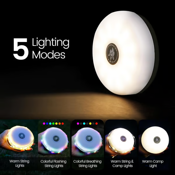 4-in-1 Retractable Camping String Lights 💡 Quick Storage, 8 Modes & Rechargeable! The Ultimate Outdoor Lighting Solution! 🔥 Limited Offer!