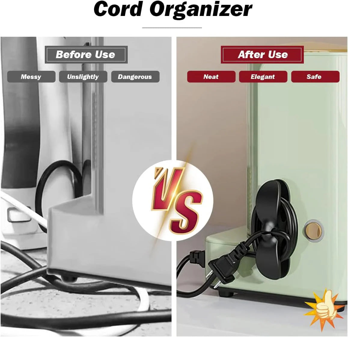 ✨ New Upgrade Cord Organizer For Kitchen Appliances