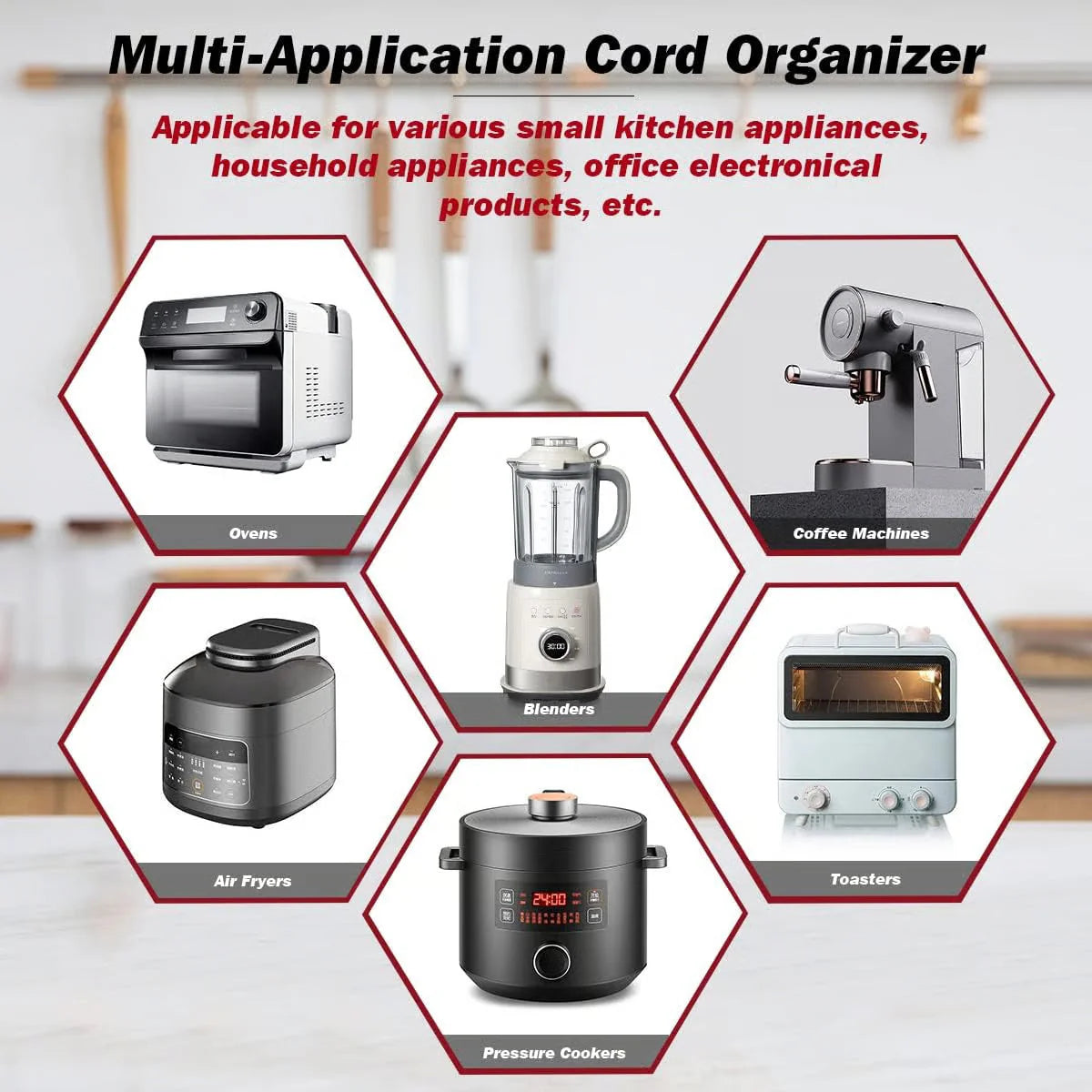 ✨ New Upgrade Cord Organizer For Kitchen Appliances