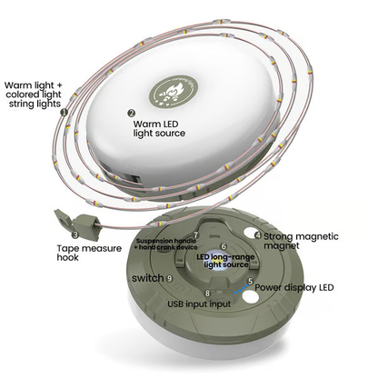 4-in-1 Retractable Camping String Lights 💡 Quick Storage, 8 Modes & Rechargeable! The Ultimate Outdoor Lighting Solution! 🔥 Limited Offer!