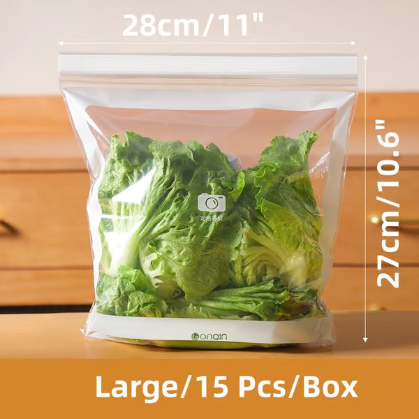 Stop Food Waste! ♻️ Reusable Food Grade Storage Bags - Eco-Friendly & Airtempo! 🍎 Keep Food Fresher, Longer. 🚨 Shop the Sale!
