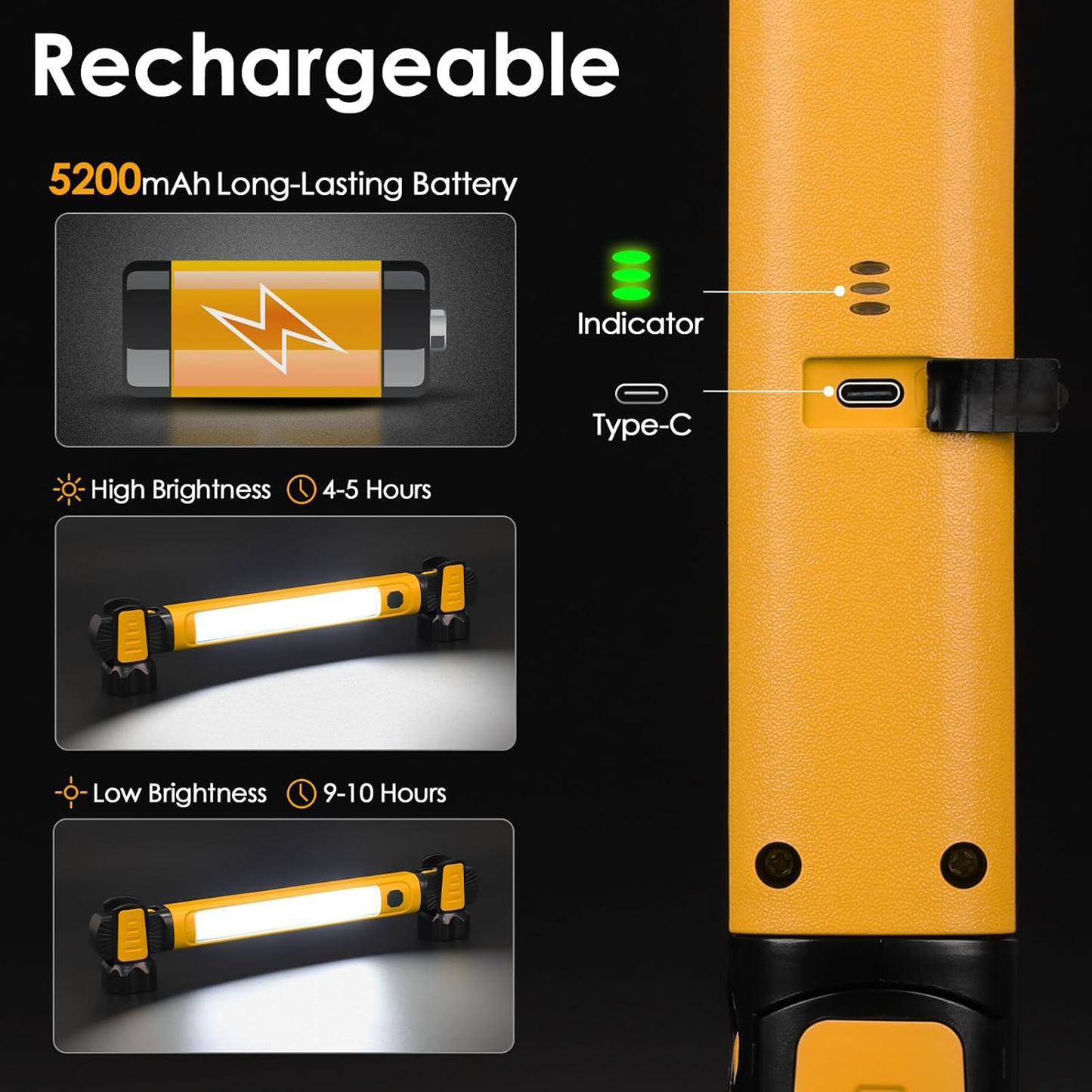 ⚡ FLASH SALE: 2500LM Magnetic Work Light ⚡ 5200mAh Cordless Bar | With Hooks & Strong Magnet | For Mechanics/Car Repair/Garage/Emergency! 🔧