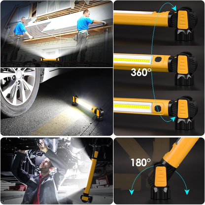 ⚡ FLASH SALE: 2500LM Magnetic Work Light ⚡ 5200mAh Cordless Bar | With Hooks & Strong Magnet | For Mechanics/Car Repair/Garage/Emergency! 🔧