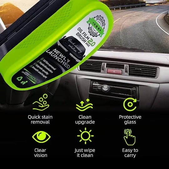 2025 New 2.0 Powerful Oil Film Remover 🚗 Achieve Crystal Clear Windows & Mirrors! ✨ Streak-Free Clarity. 🌟 Limited Time Offer!