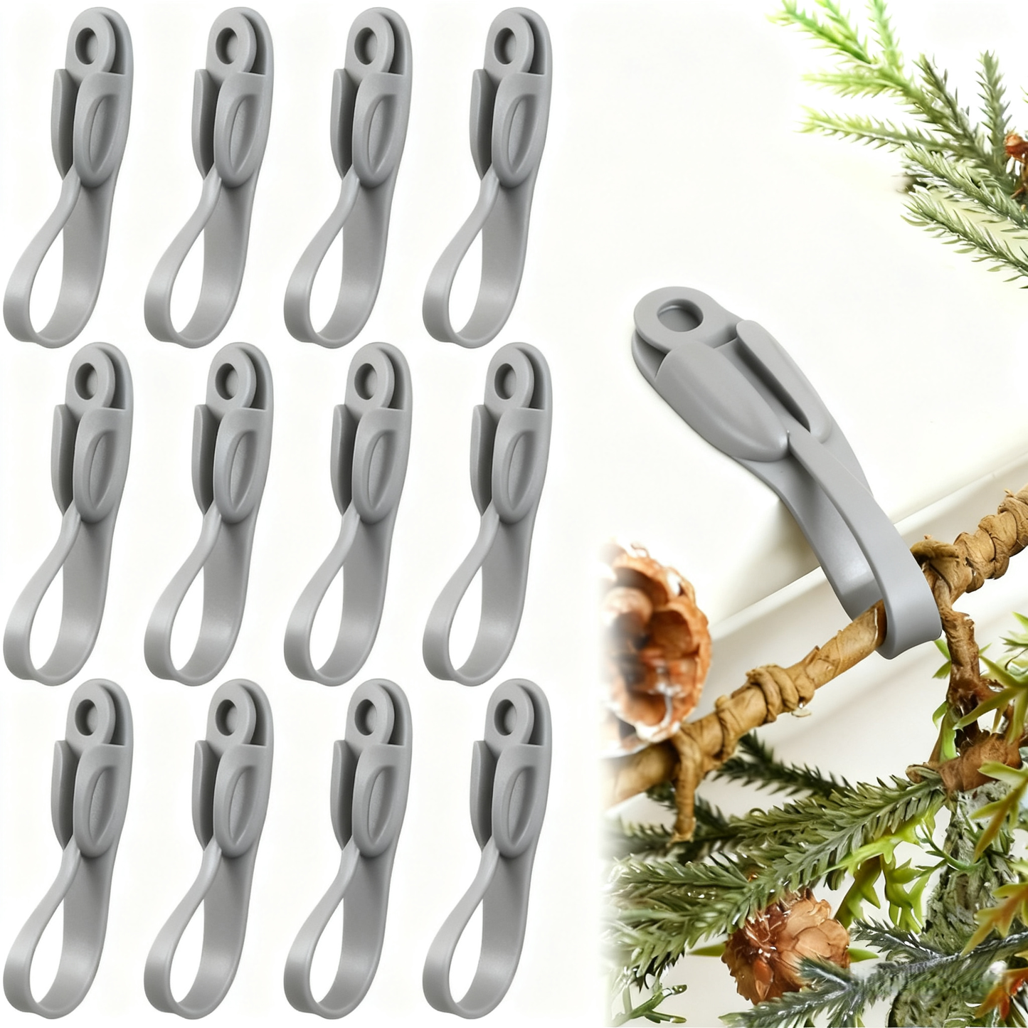 🎄Last Day 49% OFF✨6 PCS Christmas Silicone Garland Hangers