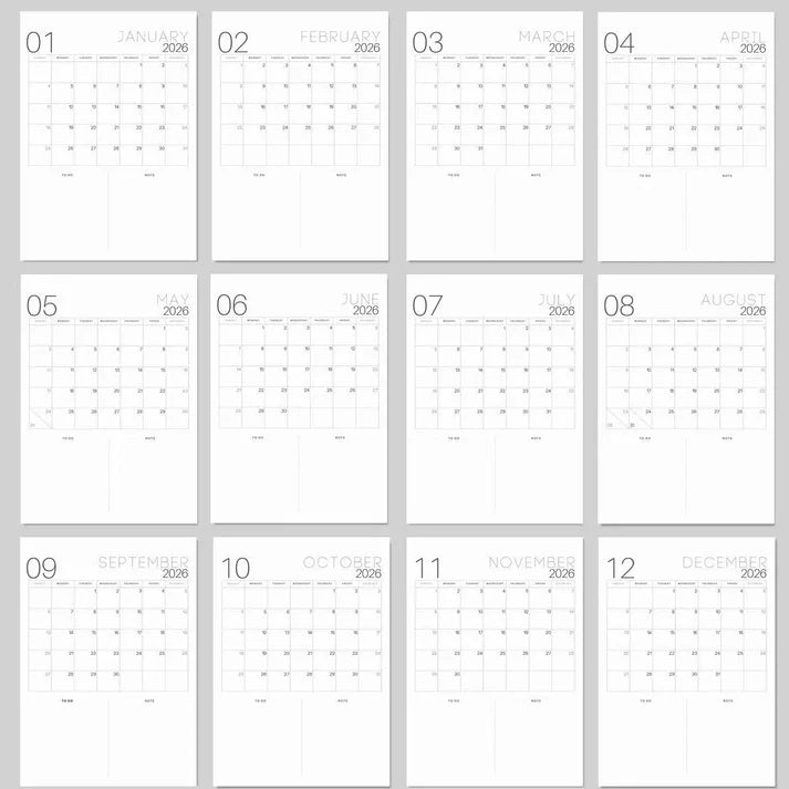 📅2026 Bucket List Spiral Calendar: Slow Down & Savor the Seasons