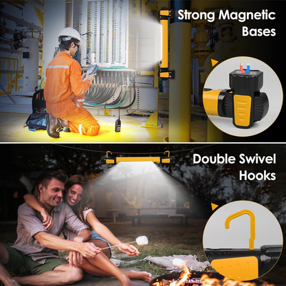 ⚡ FLASH SALE: 2500LM Magnetic Work Light ⚡ 5200mAh Cordless Bar | With Hooks & Strong Magnet | For Mechanics/Car Repair/Garage/Emergency! 🔧