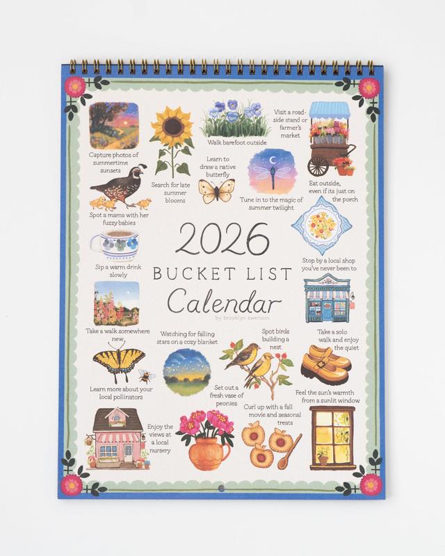 📅2026 Bucket List Spiral Calendar: Slow Down & Savor the Seasons