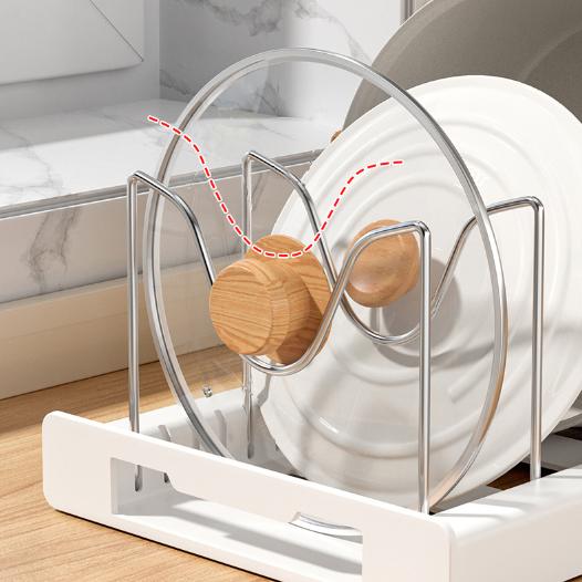 Expandable Pot & Pan Organizer Rack | End Cabinet Clutter Instantly! 🍳 Customizable Stainless Steel Dividers. 🎉 Limited Time Offer!